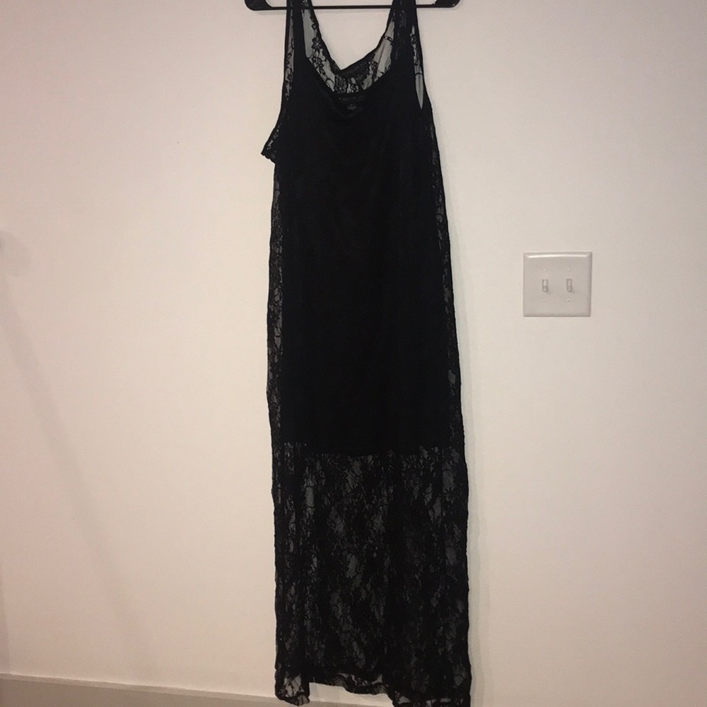 💋3 for $16💋 Black Mini Dress with Lace Overlay
